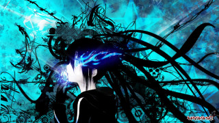 Blue hair anime gothic bikini - a blue hair free wallpaper