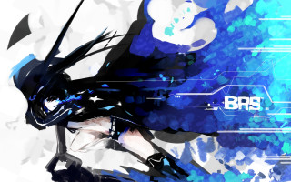 Black rock shooter blue costume - a black mask free wallpaper