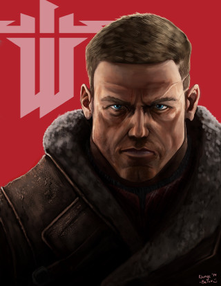 Man fur collar red background - free gaming wallpaper