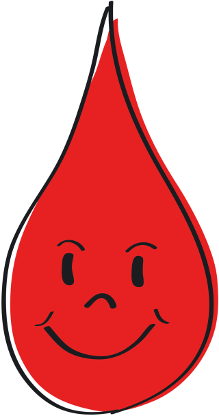 Red drop smiley black background - constant permeke free wallpaper