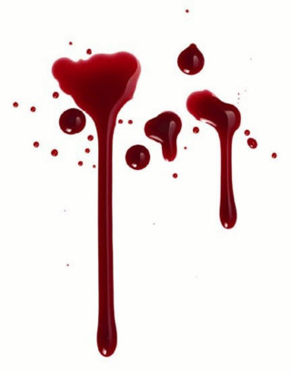 Blood dripping white wall red - blood free wallpaper