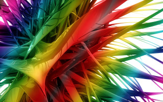 Multicolored abstract plant leaves white - thin free wallpaper