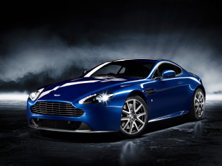 Blue sports car dark room 26 - the hood and the hood free wallpaper