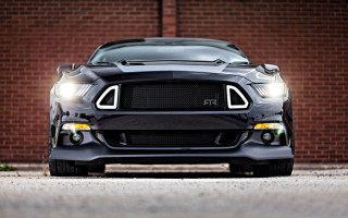 Black mustang brick wall lights - detailed face free wallpaper