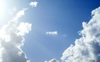 Plane flying sky clouds sun - free sky wallpaper