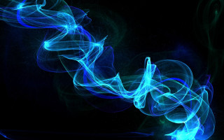 Blue smoke swirl black background - a blue swirl free wallpaper
