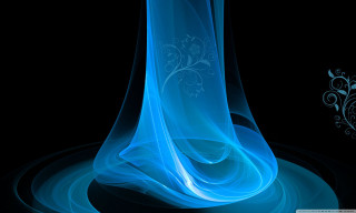 Blue swirl black background image 2 - a blue swirl free wallpaper