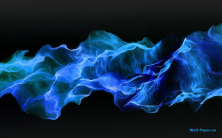 Blue green wave smoke black - an airbrush painting free wallpaper for desktop