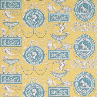 Yellow blue wallpaper cupid angels - a blue border free wallpaper