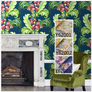Fireplace green chair floral wallpaper - a fireplace free wallpaper