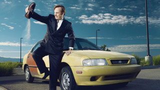 Man suit tie leaning car - a car free wallpaper