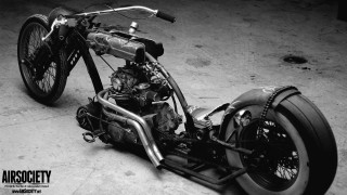 Motorcycle garage dieselpunk blackwhite eddie - a man free wallpaper