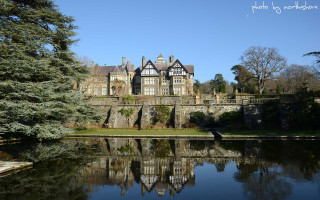 Large building lake trees blue - bedwyr williams free wallpaper