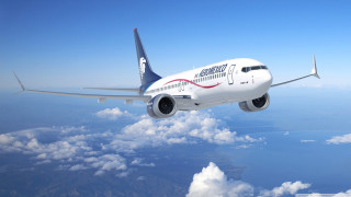 Jetliner red white tail flying - incoherent free wallpaper