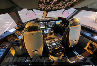 Cockpit view instruments controls runway - a jigsaw puzzle free wallpaper for desktop