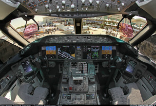 Cockpit inside view airplane control 4 - inside free wallpaper