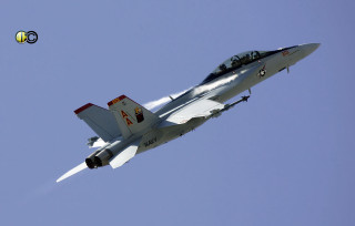 Fighter jet blue sky ball - airbrush free wallpaper