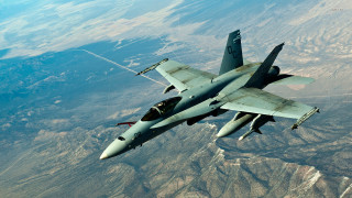Fighter jet flying air mountain 2 - 100mm free wallpaper