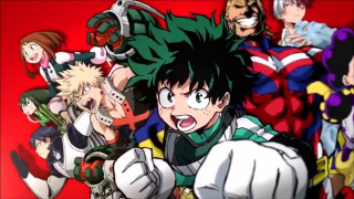 Anime characters faces open hands - one person free wallpaper