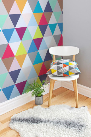 Chair rug mural plant potted - a cubist painting free wallpaper
