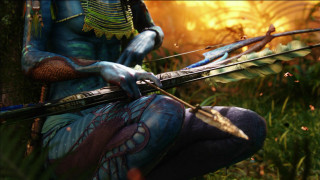 Woman blue body paint archer - weta digital free wallpaper