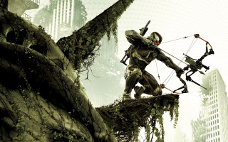 Man archer tree city ruins - antipodean free wallpaper for desktop