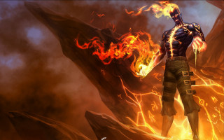 Man fire ice monster arm - allan brooks free wallpaper