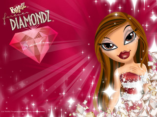 Girl diamond face pink background - a diamond free wallpaper