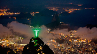 City night view mountain green - a high point of view free wallpaper
