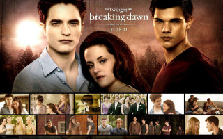 Twilight saga movie characters collage - their character free wallpaper