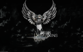 Football player wings dark background - brian thomas free wallpaper