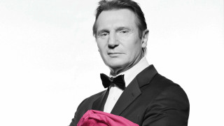 Man tuxedo bowtie holding pink - a pink object free wallpaper