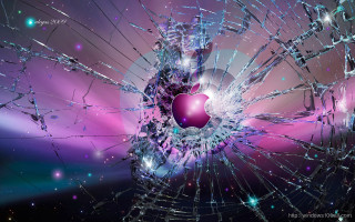 Broken glass heart purple blue 5 - background free wallpaper