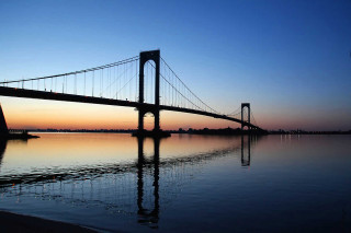 Bridge water sunset reflection sky - fitz henry lane free wallpaper