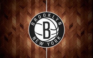 Brooklyn basketball logo wooden wall - a mosaic free wallpaper