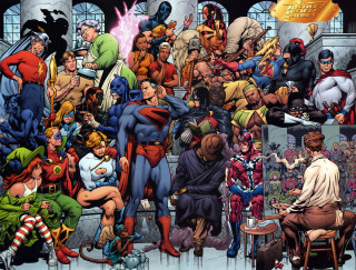 Group comics table man standing - a group of people sitting free wallpaper