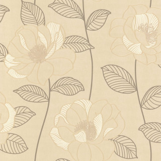 Beige flower wallpaper leaves stripes 2 - an ultrafine free wallpaper