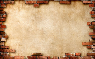 Brick wall hole grungy background - a hole in the middle of it free wallpaper