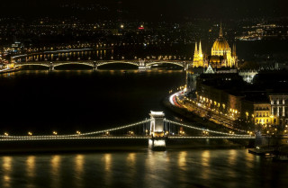 Night view bridge city lights - aladár körösfőikriesch free wallpaper