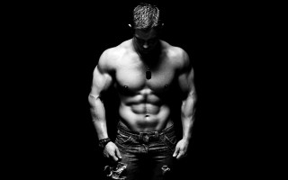 Shirtless man dark hands in - brian alfred free wallpaper