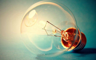 Light bulb small light blue - inside free wallpaper