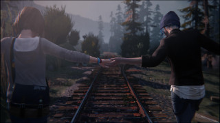 Train scene holding hands neo - two people holding free wallpaper