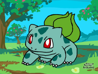 Pokemon cartoon leaf back wide - brom free wallpaper