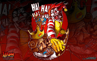 Clowns red banner ha pop - a red banner free wallpaper