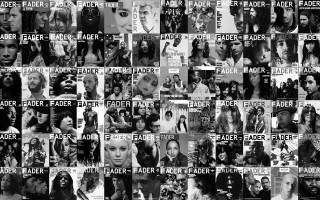 Collage black white people faces - magazine free wallpaper
