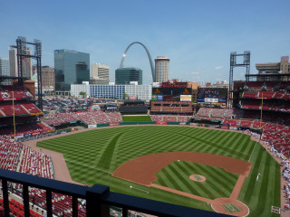 Baseball stadium st louis arch - ultra wide angle free wallpaper