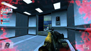 Gun room red black splatter - paint free wallpaper