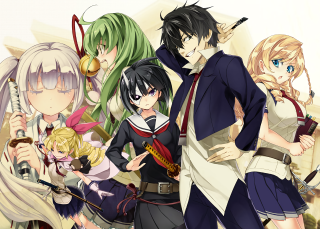 Anime characters group white background 30 - a red ribbon free wallpaper