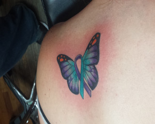 Butterfly tattoo woman shoulder chest - amy weber free wallpaper