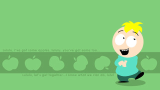 Cartoon character green background apple - pop surrealism free wallpaper